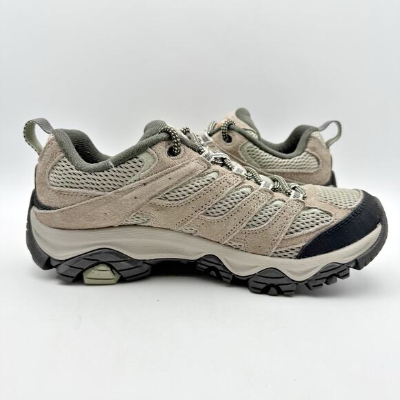 Merrell Womens Moab 3 Hiking Sneakers US 7.5 M EU 38 Tan Leather Athletic NIB - Picture 4 of 14